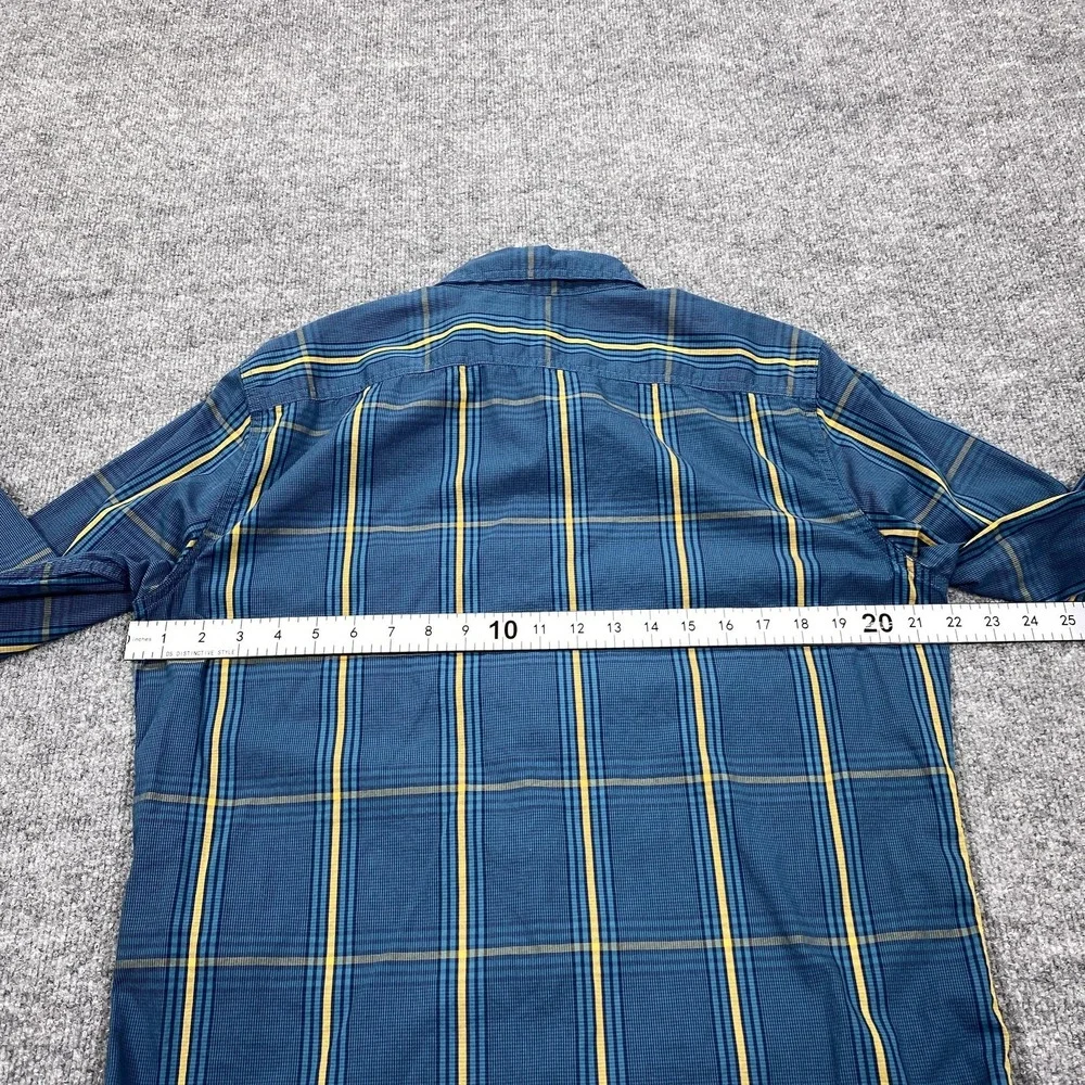 Levi's Shirt‎ Mens Medium Blue Plaid Long Sleeve Button Up Cotton Casual Regular